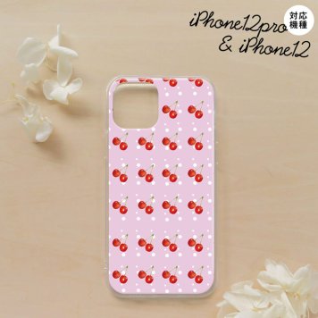 iPhone12/iPhone12pro iPhone12 / iPhone12pro スマホケース ソフトケース さくらんぼ チェリー ピンク メンズ レディース nk-i12-tp178
