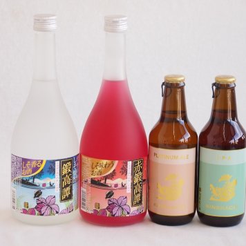 鍛高譚とクラフトビール4本セット(合同酒精赤鍛高譚20度(北海道) 合同酒精しそ焼酎 鍛高譚20度(北海道) 金しゃちビールプラチナエール(愛知県) 金しゃちビールIPA(愛知県)) 720ml×2本 330ml×2本