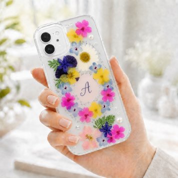 【ほぼ全機種対応スマホケース❁】押し花スマホケース NO.661（着日指定不可） 押し花＆レジン iPhone/Xperia/AQUOS/Galaxy他
