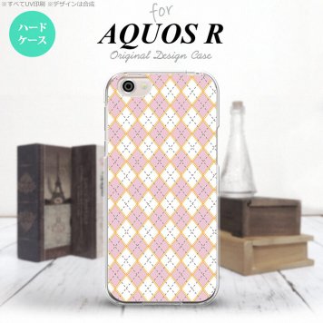【SH03J】【スマホケース/スマホカバー】【アクオス R】SH03J スマホケース AQUOS R SH-03J カバー アクオス R アーガイル ピンク×グレー nk-sh03j-1411【メール便送料無料】