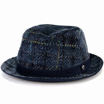 DAKS ハット ダックス メンズ チェック柄 帽子 コーデュロイ チェック 日本製 秋冬 ソフトジェノバ 大きいサイズ サイズ調節 Pontoglio Corduroy イタリア製生地 M L XL おしゃれ 紺 ネイビー 男性 クリスマス プレゼント 父の日