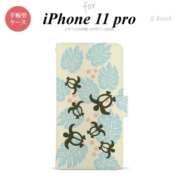 iPhone11Pro iPhone11 Pro 手帳型スマホケース カバー ホヌ 小 黄  nk-004s-i11p-dr1467