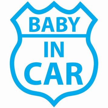 BABY IN CAR ステッカー ライトブルー ルート66 カーステッカー シール sticker 安全対策 あおり運転 かっこいい おしゃれ かわいい 車ステッカー ステッカー 車 サインステッカー ドライブ 防水 屋外 屋内 カーサイン