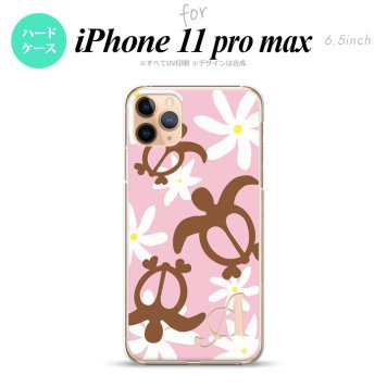 iPhone11ProMax iPhone11pro max スマホケース ハードケース ホヌ ティアレ ピンク +アルファベット メンズ レディース nk-i11pm-1080i