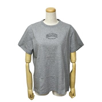 ガニー GANNI トップス Tシャツ カットソー ロゴ ウィメンズ 半袖 トップス A1050057-920 レディース グレー 海外正規品