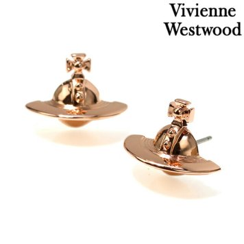 ヴィヴィアン ウエストウッド ピアス レディース ブランド Vivienne Westwood ロゴ スタッド 両耳用 62010038-G002 ピンクゴールド アクセ