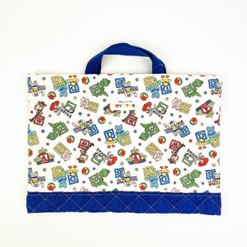 ディズニー トイストーリー キルトチャームバッグ ベージュ トートバッグ スクール キッズ Disney