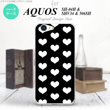 【SH04H】【スマホケース/スマホカバー】【アクオス ゼータ】SH04H スマホケース AQUOS ZETA SH04H カバー アクオス ゼータ ハート 白×黒 nk-sh04h-119【メール便送料無料】