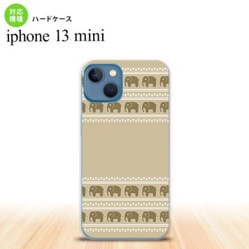 iPhone13mini iPhone13 mini ケース ハードケース エスニック ゾウ ベージュ  nk-i13m-692