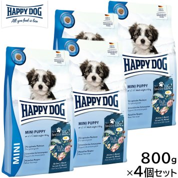 HAPPY DOG ハッピードッグ ドッグフード ミニ フィット＆バイタル パピー（生後1～12ヶ月） 800g×4個セット 無添加