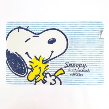 スヌーピー & ウッドストック ランチョンマット ビーグルハグ ランチ SNOOPY マット 水色