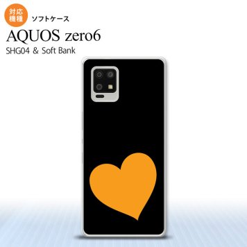 SHG04 SHG04 ZERO6 AQUOS zero6 スマホケース ソフトケース トランプ ハート 黒 オレンジ メンズ レディース nk-zero6-tp546