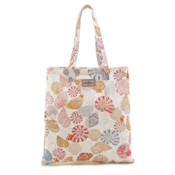 キャスキッドソン Cath Kidston トートバッグ 930949 105360416648102 COTTON BOOKBAG コットン ブックバッグ ショルダー トート レディース VINTAGE CREAM/SEASIDE SHELLS クリーム系＋貝柄マルチ