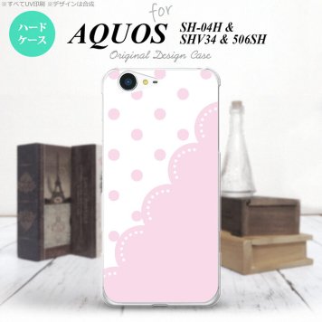 【SH04H】【スマホケース/スマホカバー】【アクオス ゼータ】SH04H スマホケース AQUOS ZETA SH04H カバー アクオス ゼータ ドット・レース ピンク nk-sh04h-346【メール便送料無料】