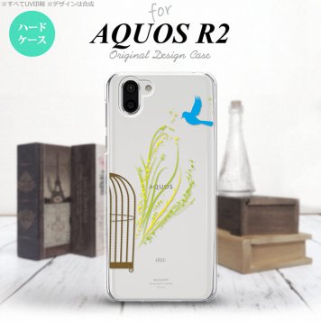 AQUOS R2 アクオス アール2 SH-03K SHV42 専用 スマホケース カバー ハードケース 青い鳥 黄 nk-r2-1291[スマホ,スマホケース,スマホカバー,ケース,カバー,ジャケット]