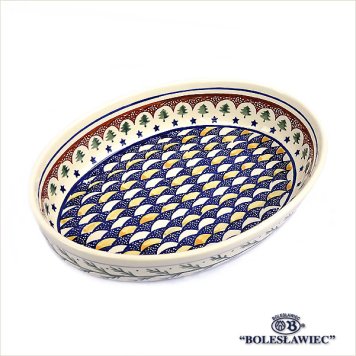 [Zaklady Ceramiczne Boleslawiec/ザクワディ ボレスワヴィエツ陶器]グラタン皿(オーバル)-176 ポーリッシュポタリー ポーランド陶器/ ポーランド 食器 陶器 オーブンウェア おしゃれ エコ 脱プラ SDGs
