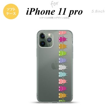 iPhone11Pro iPhone11 Pro スマホケース ソフトケース カエル かえる 帯 B クリア メンズ レディース nk-i11p-tp676