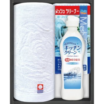 今治産タオル＆キッチン洗剤セット [26-7628-022] ＳＭＡ１５ プレミアムギフト 贈り物 お祝い ウォッシュタオル＝綿１００％ 内祝い 出産内祝い 結婚内祝い 快気祝い 新築祝い お返し 贈り物 プレゼント ギフト