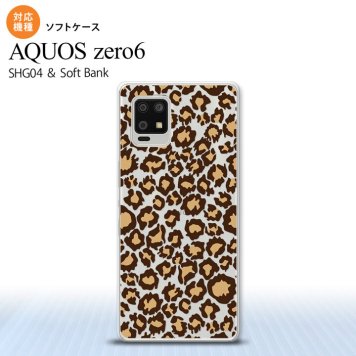 SHG04 SHG04 ZERO6 AQUOS zero6 スマホケース ソフトケース 豹柄 B 茶 クリア メンズ レディース nk-zero6-tp897
