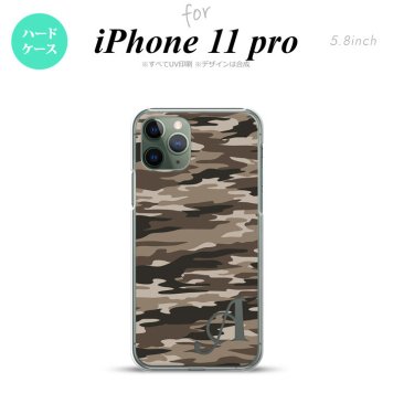 iPhone11Pro iPhone11 Pro スマホケース ハードケース タイガー 迷彩 B 茶 +アルファベット メンズ レディース nk-i11p-1171i