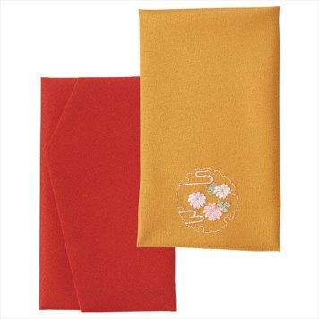  洛北 刺繍入り金封包み&金封ふくさ 赤 H011a/b  内祝 内祝い お祝 御祝 記念品 出産内祝い プレゼント 快気祝い 粗供養 引出物