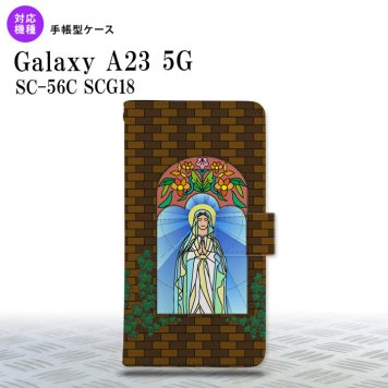 Galaxy A23 GalaxyA23 手帳型スマホケース カバー マリア様 茶 2022年 10月発売 nk-004s-a23-dr1501