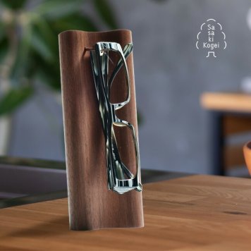 ササキ工芸 グラスツリー[メガネ置き 眼鏡置き場 メガネホルダー めがねホルダー ササキ工芸 おしゃれ オシャレ かわいい シンプル 卓上 メンズ レディース 革 ひも 紐 インテリア プレゼント 木 木製 日本製]         3-4W