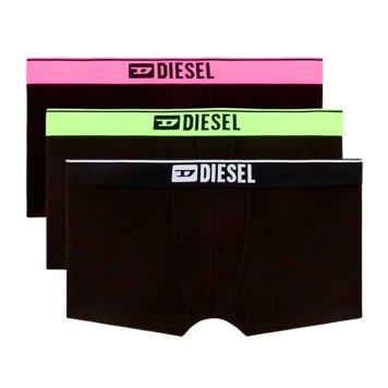 ディーゼル DIESEL ボクサーパンツ 前閉じ コットン 3枚組 セット 0ST3V0AMAI E7002 メンズ ブラック+グリーン+ピンク