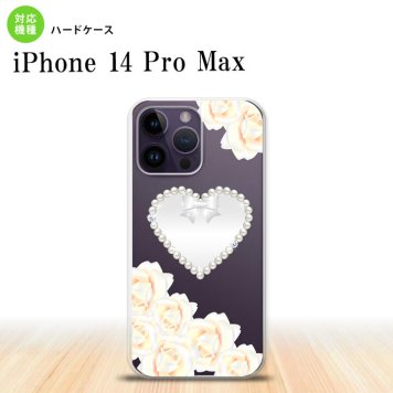 iPhone14 ProMax iPhone14 Pro Max スマホケース 背面ケース ハードケース ハート D 白 2022年 9月発売 nk-i14pm-231