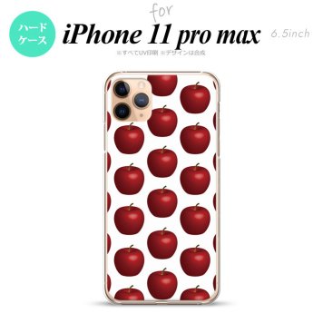 iPhone11ProMax iPhone11pro max スマホケース ハードケース りんご 林檎 白 赤 メンズ レディース nk-i11pm-046