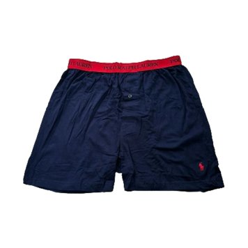 ラルフローレン Ralph Lauren バラ売り 単品 1枚 お試し 箱無し ニットボクサー トランクス 下着 NCKBP NR メンズ ネイビー+レッド 綿 コットン