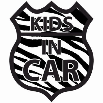 KIDS IN CAR ステッカー ゼブラ柄 ルート66 カーステッカー シール sticker 安全対策 あおり運転 かっこいい おしゃれ かわいい 車ステッカー ステッカー 車 サインステッカー ドライブ 防水 屋外 屋内 カーサイン