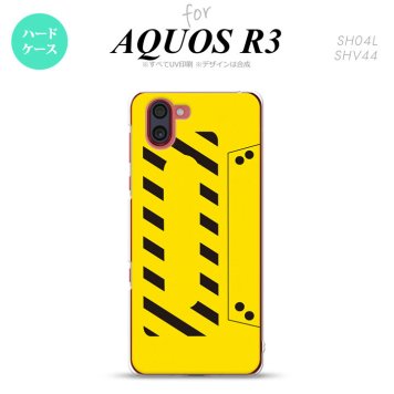 SH-04L SHV44 R3 AQUOS R3 スマホケース カバー カセットテープ 黄 nk-r3-190