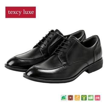 テクシーリュクス アシックス商事 texcy luxe 本革 革靴 ビジネスシューズ Uチップ スニーカー 黒 ブラック 3E ロングノーズ スーツ 靴 父の日 actu7022