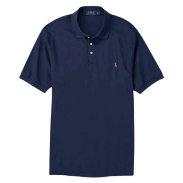 ラルフローレン Ralph Lauren ポロシャツ 無地 半袖 コットン ポニーロゴ ワンポイント 刺繍 710666999 003 SOFT TOUCH POLO CLASSIC FIT メンズ ネイビー