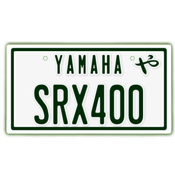 なんちゃって単車プレート【YAMAHA・SRX400】ナンバープレート　バイク　二輪　オートバイ　グッズ　アクセサリー　雑貨 インテリア アイテム プレゼント ギフト バイク好き 旧車 走り屋 ギア パーツ メンテナンス ファッション お洒落 オブジェ