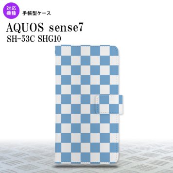 sense7 sense7 手帳型スマホケース カバー スクエア 白 青 2022年 11月発売 nk-004s-sens7-dr766