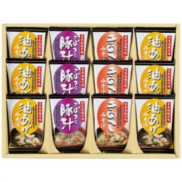 【送料無料・包装無料・のし無料】彩食工房 フリーズドライお味噌汁三種の味詰合せ KF-CO(B4) /ギフト お歳暮 入学祝い 卒業祝い 就職祝い 結婚祝い 誕生日 出産祝い 引越祝い 香典返し 新盆 初盆 御礼 内祝い 快気祝い ご挨拶 志 法事