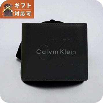 カルバンクライン CALVIN KLEIN BOLD BILLFOLD WITH COIN 二つ折り財布 二折財布 lv04d1156g-ub1 メンズ BLACK