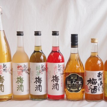 豪華梅酒7本セット(おばあちゃんの梅酒 芋焼酎仕込五代梅酒(鹿児島) 赤しそ赤い梅酒(和歌山) 芳醇ブランデー仕立チョーヤ梅酒 蜂蜜梅酒(和歌山) 緑茶梅酒(和歌山)) 720ml×6本 1800ml×1本