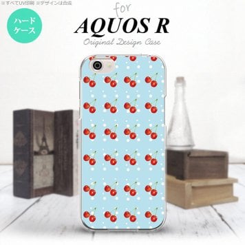 【SH03J】【スマホケース/スマホカバー】【アクオス R】SH03J スマホケース AQUOS R SH-03J カバー アクオス R さくらんぼ・チェリー 青 nk-sh03j-177【メール便送料無料】