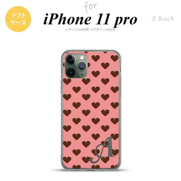 iPhone11Pro iPhone11 Pro スマホケース ソフトケース ハート B ピンク +アルファベット メンズ レディース nk-i11p-tp173i