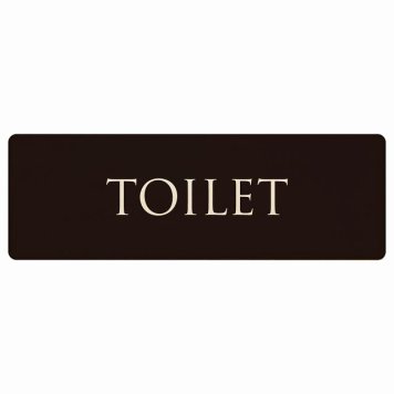 トイレ プレート 木製 TOILET 文字タイプ ブラック ナチュラル 長方形 12x4cm ドア サインプレート ピクトサイン トイレマーク表示 案内 注意 施設 御手洗 TOILET おしゃれ シンプル 安全対策