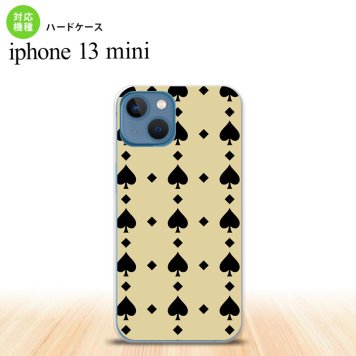 iPhone13mini iPhone13 mini ケース ハードケース トランプ スペード ベージュ 黒  nk-i13m-539