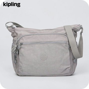 キプリング ショルダーバッグ レディース ブランド Kipling ギャビー ロゴ ワンポイント 無地 K15255-89L Grey Gris グレー