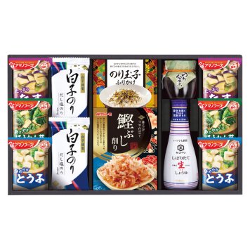 キッコーマン&アマノフーズ食卓詰合せ  ／セット・詰め合わせ 調味料 食品 お中元 御中元 ギフト 暑中 残暑 お盆 初盆 新盆 お供 御供 ギフト 2026 送料無料 ギフト プレゼント プチギフト 内祝い 快気祝い 出産祝い 結婚祝い 引出物 新築祝い お返し