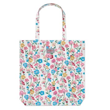 キャスキッドソン Cath Kidston トートバッグ 984539 105968517944102 PERF SHOPPER PARK MEADOW パーク メドウ コットン ショルダーバッグ ショッパー WARM CREAM クリーム系＋フラワー柄マルチカラー