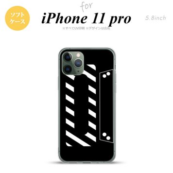iPhone11Pro iPhone11 Pro スマホケース ソフトケース カセットテープ 黒 メンズ レディース nk-i11p-tp189