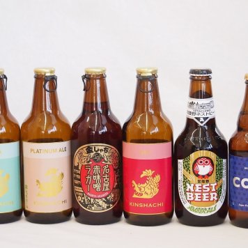 クラフトビール6本セット(アンバーエール アルト インディアペール プラチナエール 名古屋赤味噌ラガー 瑠璃) 330ml×5本 333ml×1本