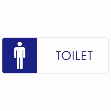 トイレ 案内 シール 男 B1 長方形 ドア 防水 屋内 屋外 サインステッカー ピクトサイン トイレマーク表示 案内 注意 施設 御手洗 TOILET おしゃれ シンプル 安全対策